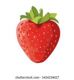 
Vector image of strawberries on a white background