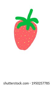 vector image of strawberries on a white background. Hand drawing