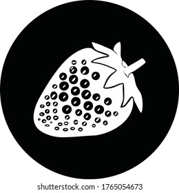 vector image of a strawberry fruit with a white background