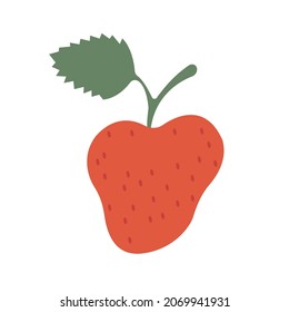 Imagen vectorial de una fresa aislada en un fondo blanco.