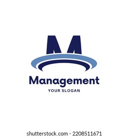 vector image of striped, curved, very simple and elegant logo, top view. perfect for business logos, companies and more