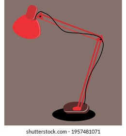 Vector image of study lamp, for free design.