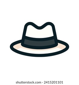 Vector image of a stylized fedora.