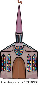 Vector image of a stylized gothic cathedral