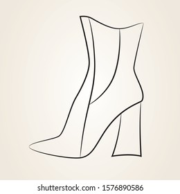 vector image stylized shoe sketch