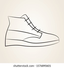 vector image stylized shoe sketch