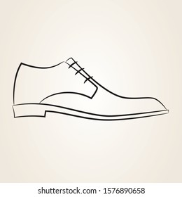 vector image stylized shoe sketch