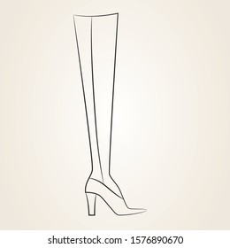 vector image stylized shoe sketch