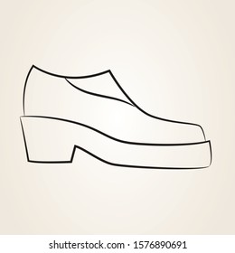 vector image stylized shoe sketch