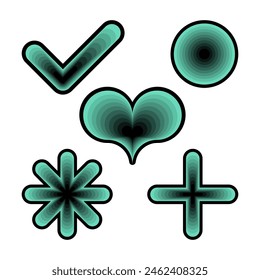 vector image of stylized simple shapes in perspective