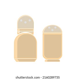 Imagen vectorial del tazón de azúcar y del salero