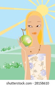 vector image of summer time concept