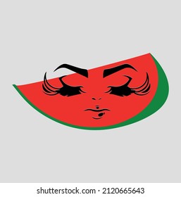 imagen vectorial ojos de sandía de verano