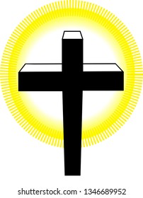 vector image of the sun cross