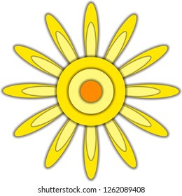 
Vector image of the sun. Sun paper style. Animation sun.