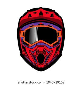 imagen vectorial del casco supermoto