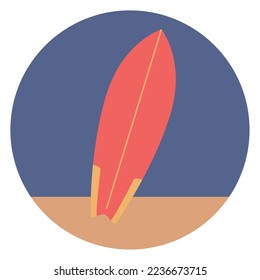 vector image surfboard icon with white background