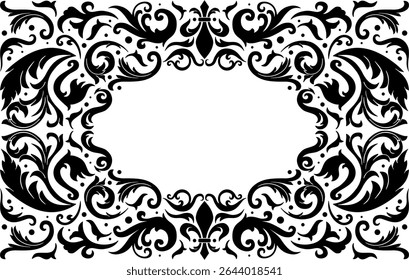 vector image of swirl floral