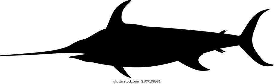 Vector image of a swordfish