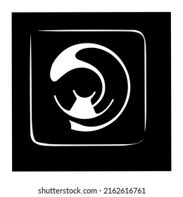 Vector image of a symbol with a beach house element logo, which looks simple, cool, creative, artsy, and elegant. It is suitable as a symbol of a product and also products related to the beach.