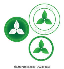  vector image, a symbol of ecological purity on a white background