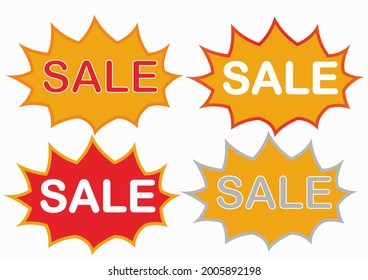Vector image of a symbol of a price reduction using the word sale.