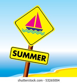 vector image of a symbol of summer holidays for your design