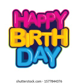 Vector image or symbol template design with Birthday Theme