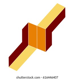Vector image of symmetrically arranged geometric shapes