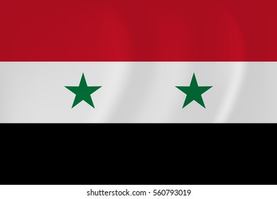Vector image of the Syria waving flag