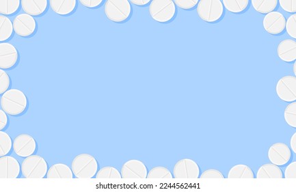 Imagen vectorial de una tableta. El concepto de tratamiento y recuperación. Un elemento de diseño de salud para aplicaciones, sitios web y redes sociales. píldoras medicinales.