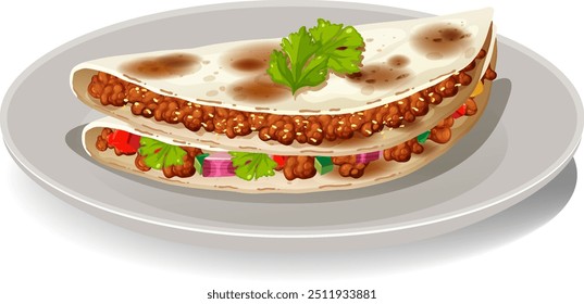 Imagem vetorial de um taco numa placa