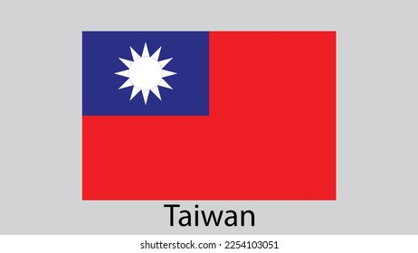 Vector Image Of Taiwan Flag