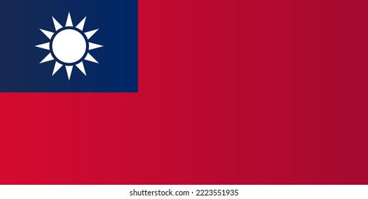 imagen vectorial bandera de Taiwán para el diseño. 