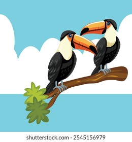 Vector Imagen de un pájaro taucán