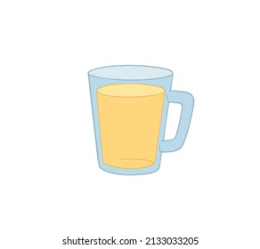 Vector image of tea poured into a glass