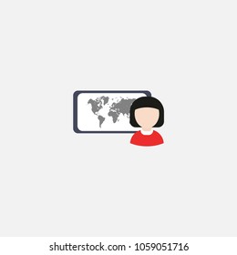 Vector image teacher icon.