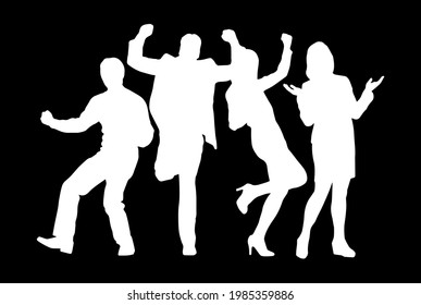 Vector image of a team of office workers.