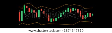 vector image of technical analysis - Bollingers indstrips