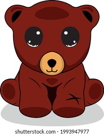 Vector image of a teddy bear