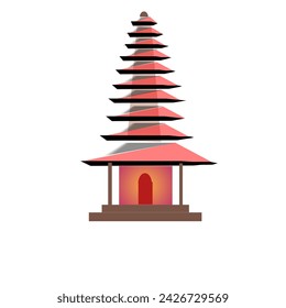 A vector image of a temple 