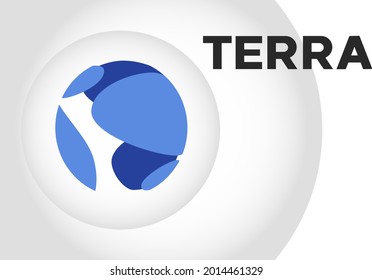 Vector image of terra. Cryptocurrency, infographics