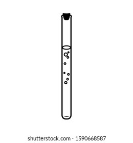 Vector image of test tube for chemical experiments.