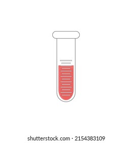 Vector image of a test tube with liquid