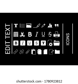 Vector image. Text and editor icon.
