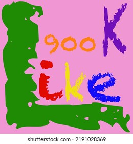 Imagen vectorial con texto Como 900K, colores que representan LGBTQ.
