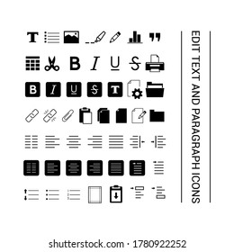 Vector image. Text and paragraph editor icon.