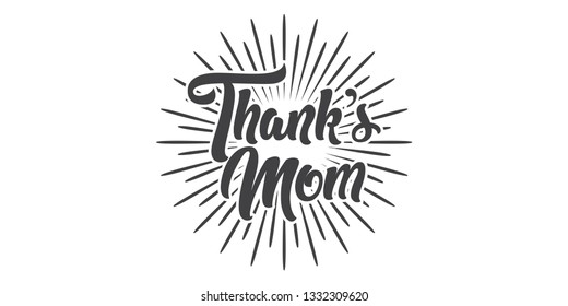 vector image thank's mom