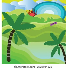 
Vector image that can be used as a summer background or other purposes