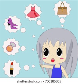 Vector image that represents the demand of women.